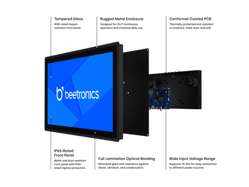Touchscreen 15 Pollici Metallo (Alta Luminosità)
