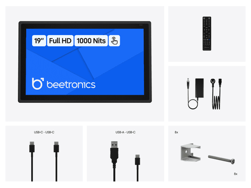 Touchscreen 19 Pollici Metallo (Alta Luminosità)