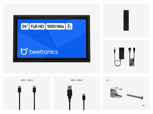 Touchscreen 24 Pollici Metallo (Alta Luminosità)