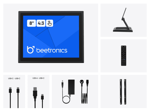 8 Zoll Touchscreen Metall (4:3)