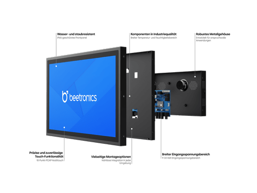 7 Zoll Touchscreen Metall