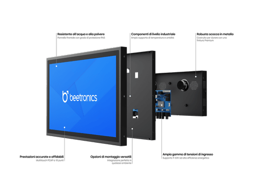 Touchscreen 7 pollici metallo