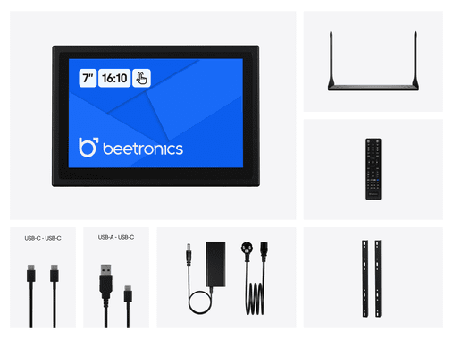 7 Zoll Touchscreen Metall