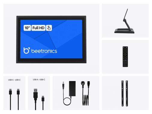 10 Zoll Touchscreen Metall
